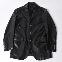 CHROME HEARTS クロムハーツ 3B レザーテーラードジャケット サイズM シングル クロスボールボタン ブラック 美品 中古 4a001537のサムネイル