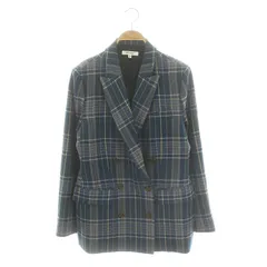 マウジー MOUSSY チェック柄ダブルジャケット アウター テーラード 2 青 ブルー /NR ■OS ■SHのサムネイル