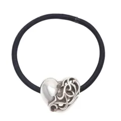 CHROME HEARTS クロムハーツ SMALL HEART HAIRBAND スモール ハートヘアバンド ヘアゴム 重量約14.18g シルバー925 美品 中古 4a001488のサムネイル
