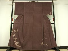 越後上布✩.*˚葵文様 あおいの葉 破れ亀甲柄 麻着物 夏着物 - メルカリ