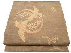 平和屋着物●名門木屋太　今河織物　六通柄袋帯　花喰鳥　正絹　逸品　CABF8626hyのサムネイル