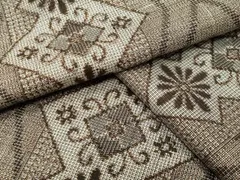 平和屋着物●本場大島紬　割り込み絣　菱花唐草文　正絹　逸品　CABD9411gh