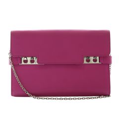 デルヴォー Delvaux タンペート チェーンショルダー ウォレットバッグ レザー 紫 パープル /AQ ■OS