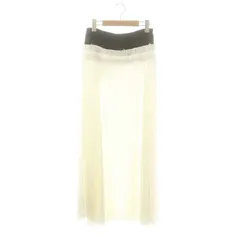 オフホワイト OFF WHITE プリーツスカート ロング カットオフ S ホワイト ブラック /DF ■OS ■SHのサムネイル