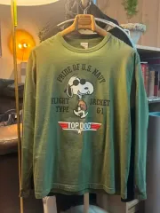 (最終価格) バズリクソンズ SNOOPY TOP GUN ロングスリーブ オリーブ XL 42 - 44のサムネイル