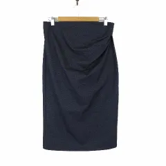 マックスマーラ ウィークエンドライン MAX MARA WEEKEND LINE スカート デニム ロングスカート ドレープ ストレッチ L インディゴブルー 国内正規品 美品のサムネイル