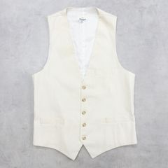 giannetto ジャンネット ベスト ジレ 無地 コットン アイボリー