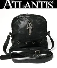 CHROME HEARTS 銀座店 クロムハーツ ラージダガー グロメット レザー ショルダーバッグ メンズ レザー SV925 黒 102396のサムネイル