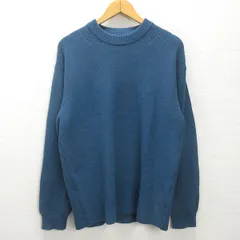g■アダムエロペ/adam et Rope' クルーネックニットセーター【L】青/men's/36【中古】■のサムネイル
