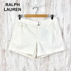 新品未使用 RALPH LAUREN ラルフローレン ボタンフライ バックル付き ショートパンツ ホワイトのサムネイル