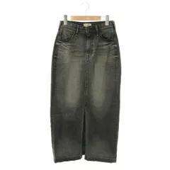 ヤヌーク YANUK スリット ロングスカート 57183039 デニム タイトスカート S チャコールブラック /ES ■OS ■SHのサムネイル