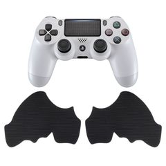 컨트롤러가 아니라, eXtremeRate ps4 컨트롤러에 대응용 미끄럼 방지 땀 흡수 그립, ps4 SlimPro 컨트롤러에 대응용 프로 텍스처드 가공의 소프트 러버 핸들 그립-그립감을 향상 [블랙]
