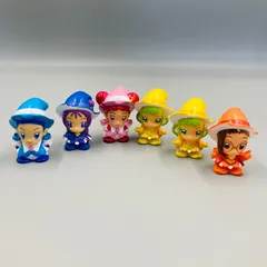 【6点セット】 おジャ魔女どれみ 指人形 ソフビ ビニール フィギュア どれみ あいこ はづき おんぷ ももこ