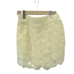ツモリチサト TSUMORI CHISATO パンツ ウール 2 アイボリー 花柄レース スカラップヘム ショート丈 /NP ■GY99のサムネイル