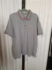 モンクレール 3本線 バイカラー グレー 半袖 カラーTシャツ 2508557