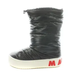 マルニ MARNI パファー スノーブーツ ショートブーツ ロゴ 37 黒 ブラック /AN47のサムネイル