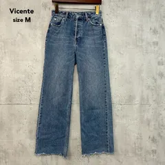 Vicente ヴィセンテ M デニム 8203-041-7 パンツ ジーンズ ジーパン ズボン ボトムス フレア ロング ワイド ストレート フリンジ カットオフ 綿 100 コットン 青 ブルー ポケット ★ ■◇ ★ ■◆のサムネイル