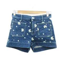 シーバイクロエ SEE BY CHLOE デニムパンツ ショートパンツ 短パン 花柄 刺繍 36 S 紺 /SY40 ■ECD001のサムネイル