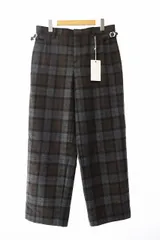 ディガウェル DIGAWEL 25AW Side adjuster pants チェック柄 サイド アジャスター ウール パンツ DWYB035 2 ブラウン グレー ブランド古着ベクトル 中古●■260218のサムネイル