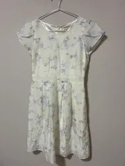☆121☆ MISCH MASCH 花柄　膝丈ワンピース　ホワイト　サイズ38 8-600-00321-4000-61