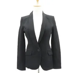 アクアスキュータム AQUASCUTUM テーラードジャケット 上着 ミドル丈 シングルボタン 総裏地 6 黒 ブラック /SM7 ■ECA005のサムネイル