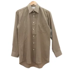 クレージュ courreges カジュアルシャツ 総柄 茶 ブラウン 長袖 /SM26 ■ECC004のサムネイル