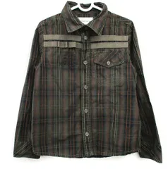 ディーゼル DIESEL 国内正規品 子供服 チェック シャツ カジュアル 長袖 コットン 綿 6 カーキ /FT ■ECD004
