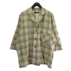 エッセイ ESSAY 美品 26SS ES22SH-01/A OPEN COLLAR S/S SHIRT PASTEL CHECK オープンカラーシャツ チェック ブラウン イエロー 3 のサムネイル