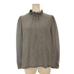 美品Steven Alan ダイアモンドパターンハイネックブラウスM手洗い可能