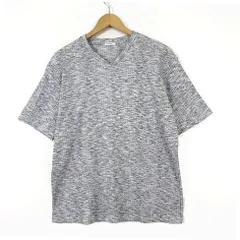 ノーリーズ Nolley's ライト LIGHT Tシャツ オーバーサイズ ランダムリブ Vネック 半袖 M 杢グレー 美品のサムネイル