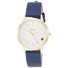 [Brand New] [Fieldwork] Corazon Analog Watch with Leather Strap, FSC136-5, Women's, Navy, Size 0
