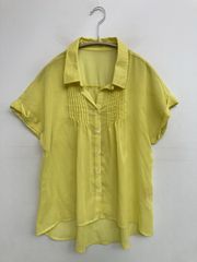 fog linen work アシメフリル ギャザー ブラウス イエロー F - メルカリ