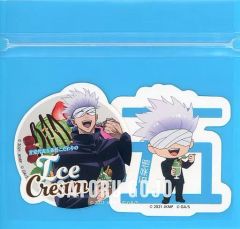 [중고] 상품 세트 고조 고(IceCream)/문자들이 스티커 2장들이 지퍼 가방 [TOHO animation 복권 극장판 마술회전 0] H상