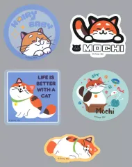 【中古】シール・ステッカー モチ ダイカットステッカーセット 「Happyくじ ディズニー にゃん・にゃん・にゃん Cat collection」 H賞