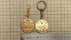 皇太子殿下御成婚二十年記念 昭和54年 成田山 弘法大師 平成5年 酉年 キーホルダー 記念メダル 2点セットのサムネイル
