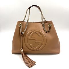 GUCCI ショルダーバッグ レザー タッセル付き チャームプレゼント