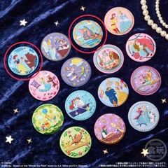 ディズニー キャラクター 刺繍缶バッジ 白雪姫 ダンボ 水色 食玩 2個セット