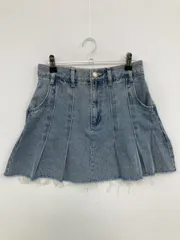 GORGE ジョージ デニムスカート F ブルー フレア プリーツ ショート・ミニ丈 レディースのサムネイル
