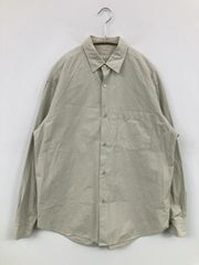 マーガレットハウエル｜リネン混 レギュラーカラーシャツ ベージュ MHL