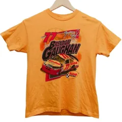 Hanes ヘインズ NASCAR レーシングTシャツ YOUTH M オレンジ Kodak Racing Brendan Gaughan 両面プリント 2004年 USA古着 キッズ 半袖Tシャツ ストリート レースカー  ヴィンテージ アメカジ コットンのサムネイル