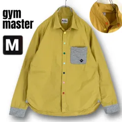 ジムマスター gym master★カラフルスナップボタン2WAYシャツ★レギュラー/バンドカラー★長袖★マスタード★ユニセックスM   #2605M096のサムネイル