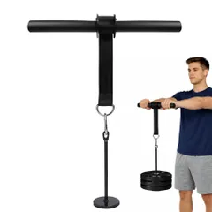リストローラー 前腕 トレーニング 器具 手首 強化 筋トレ グリップ 筋力トレーニング フィットネス 自宅 室内 コンパクト 全長40cm ロープ120cm 最大5kg対応 ソフトグリップ 巻き上げ式 初心者対応 (ブラック) [ブラック]のサムネイル