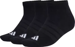 アディダス adidas クッションド エッセンシャルズ ローカット ソックス 3足組 靴下 3P クラシック ジム アクティブウェア 普段使い フィット感 柔らかい 伸縮 スポーティー  UB975 KD6720 ブラック/ブラック/ホ