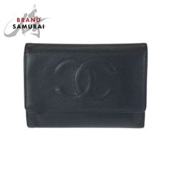 極美品】CHANEL デカココ ラムスキン 二つ折り財布 黒 - メルカリ