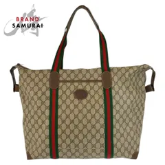 美品 GUCCI グッチ ヴィンテージ シェリーライン GGスプリームキャンバス 156 19 014 ボストンバッグ トートバッグ レディース 601657【中古】