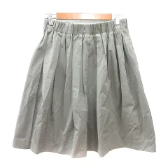 ドレステリア DRESSTERIOR ギャザースカート ひざ丈 緑 カーキ /MNのサムネイル