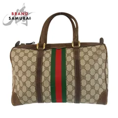 GUCCI グッチ シェリーライン ベージュ ブラウン ゴールド金具 GGスプリームキャンバス ハンドバッグ ボストンバッグ レディース 602251【中古】