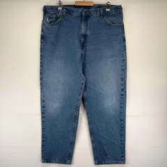 古着 カーハート Carhartt デニム パンツ テーパード ワンポイントロゴ 大きいサイズ w42 L32  ブルー系 メンズのサムネイル