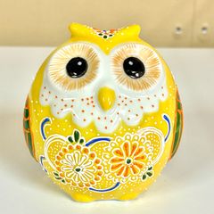 値下 新品 九谷焼 幸福ふくろう 置物 陶器 高さ11.5cm フクロウ - メルカリ