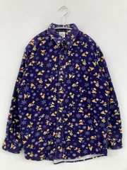 THE DISNEY STORE ザディズニーストア シャツ/ブラウス M パープル コットン コーデュロイ その他総柄 長袖 レギュラーカラー メンズ レディース